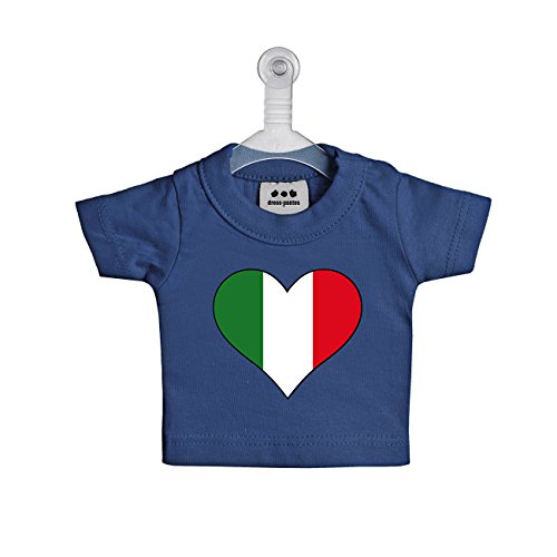 dress-puntos Mini T-Shirt Italienfahne in Herzform Grün-Weiß-Rot drpt-mt00621-2 Textil royalblue / Motiv farbig Unisize