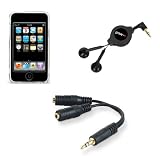 Groov-e Starter Pack with Heapdhones, Crystal Case and Headphone Splitter for New Apple iPod Touch 3rd and 2nd Generation 3G/ 2G