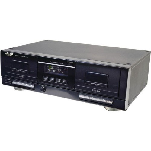 Pyle PT659DU Dual Stereo Cassette Deck with Tape USB to MP3 Converter