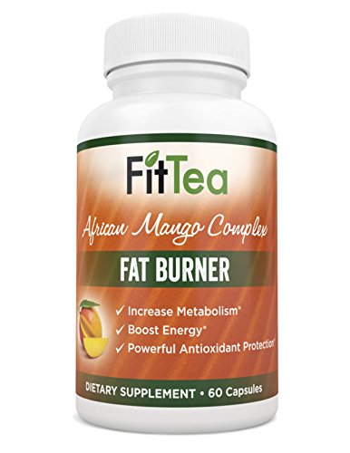 Fit Tea Fat Burner - African Mango Complex, Natural Weight Loss, Body Cleanse and Appetite Control. Proven Weight Loss Formula.