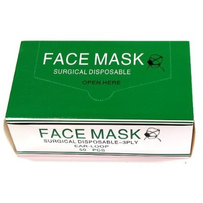 3層構造サージカルマスク FACE MASK 50枚組 25387　色はおまかせ