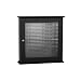 Elegant Home Fashions Chesterfield Collection Medicine Cabinet with Waffle Pattern Glass Door, Espresso