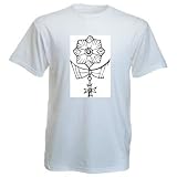 T-Shirt mit der Grafik: Medaille, Europa, unterzeichnen, Dekoration, Symbol, Italien, Design, Emblem, "black and white"
