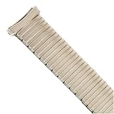 Watch Band Expansion Metal Stretch Silver Color Curved Ends fits 16mm to 20mm