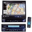 PYLE PLDNV71BT 7-Inch Motorized TFT Touch Screen DVD/CD Player/AM/FM/USB Receiver withBluetooth Built-in GPS USA Canada and Mexico Maps