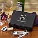 Monogrammed Wine Accessory Set - Five Piece Set In Wood Box