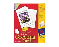 Avery Half-Fold Greeting Cards for Inkjet Printers, 5.5 inches x 8.5 inches, White, Matte, Pack of 20 (03265)