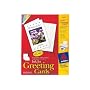 Avery� Half-Fold Greeting Cards for Inkjet Printers, 5-1/2 inches x 8-1/2 inches, White, Matte, Pack of 20 (03265)