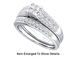 Stunning 2 Pc. Solid 14K. Gold 3/4 CTW. Genuine Diamond Bridal Set SI Quality