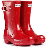 Women's Hunter Boots Original Short Gloss Snow Rain Boots Water Boots Unisex - Pillar Box Red - 6