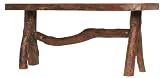 Log Wood Bench With Bark 39 1/2 x 13 3/4 x 18
