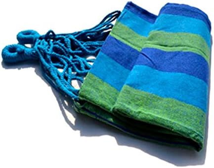 Wolf Totem Outdoor Camping Portable Leisure 1 Person Camping Hammock/ Cotton Hammocks (Sea Waves Blue)