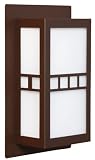 120 Outdoor Lighting Wall Fixture in Bronze & Opal Glass