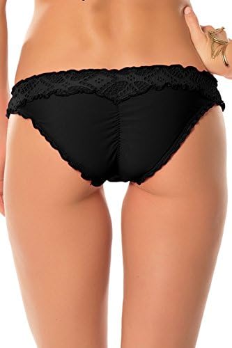 Becca by Rebecca Virtue Women's Ritual Banded Hipster Bikini Bottom Black L