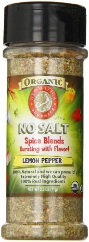 Aromatica Organics Salt Free Lemon Pepper, 2.5-Ounce