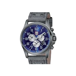 Luminox Men's 1883 Atacama Chronograph 1880 Series Blue Dial With Charcoal Leather Strap Watch