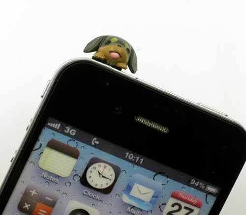 Choize Little Puppy Dust Plug 3.5mm Jack Earphone Cap for Iphones, Ipods, Ipads and Others (Sausage dog)