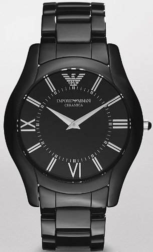 Emporio Armani AR1440 Mens Super Slim Black Dial Black Ceramic Emporio Armani AR1440 Mens Super Slim Black Dial Black Ceramic