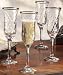 REGENT PLATINUM FLUTE GLASSES - SET OF 4 REGENT PLATINUM COLLECTION 6 OUNCE OPTIC GLASS FLUTE GLASSES