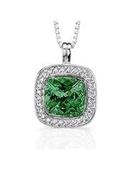 1.88Ct Oval Shaped Emerald & VS Diamond Pendant 18k Gold