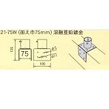 パイプ支柱取付金具 75mm巾用 21-75W ジョイント工業