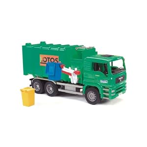 Bruder MAN Side Loading Garbage Truck Green