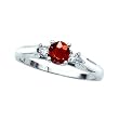 3 Diamond Ring 0.08 ct. with 5/8 ct. Ruby in 14K White Gold