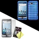 Blue Diamond Flex-Gel Soft Case / Skin / Cover & LCD Screen Guard / Protect ....