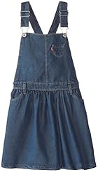 Girls Elasticized   Waistline Cotton/Denim Jumper 