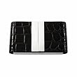 Black Faux Croc Business Card ID Case