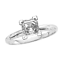 1.01 ct. E - SI2 GIA Certified Asscher Cut Diamond Solitaire Engagement Ring (White or Yellow Gold)
