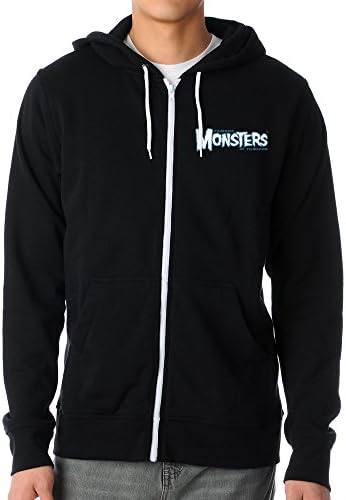 Famous Monsters Mens Doctor Who Slim-Fit Zip Hoodie X-Large Black