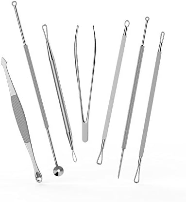 Royal Beaute® Remove Blackheads Today!! With Premium Blackhead & Blemish Remover Kit - Acne Treatment - 7 Professional Surgical Extractor Instruments - Easily Cure Pimples, Blackheads, Comedones, Acne, and Facial Impurities(Black)