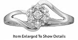 Beautiful White Gold Diamond Flower Promise Ring