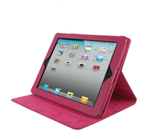 rooCASE Multi-Angle Leather (Magenta) Case Cover with for 4th Generation iPad with Retina Display / the new iPad 3rd / Apple iPad 2 (Automatically Wakes and Puts the iPad to Sleep)