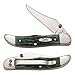 Case Bermuda Green Bone Mid-Folding Hunter with Clip Pocket Knife