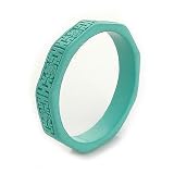 Carved Cinnabar Turquoise Chinese Bangle Bracelet