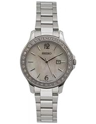 Seiko Mother of Pearl Dial Stainless Steel Ladies Watch SXDF77