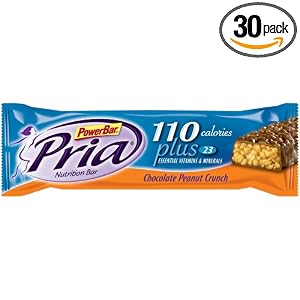 PowerBar Pria Nutritional Bar, 110 Calories, Chocolate Peanut Crunch, .98-Ounce Bars (Pack of 30)