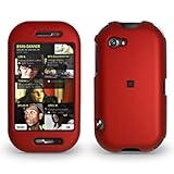 Red Rubber Feel Snap-On Cover Hard Case Cell Phone Protector for Verizon Mi ....
