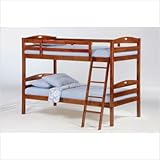 Zest Sesame Twin Over Twin Bunk Bed in Cherry