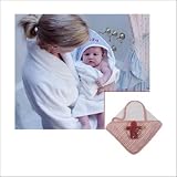 Hoohobbers Custom Baby Receiving Blanket Gift Set w/Matching Bib and Burp Cloth - Dots Pink