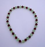 Swarovski Crystal Stretchable Bracelet w/ Swarovski Siam Red & Peridot Crystal Bracelet (BRAND NEW)