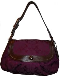 Women's Coach Purse Handbag Soh Pltd Signature Lg. Flap
