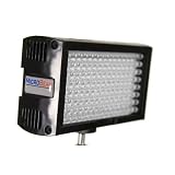 FloLight Microbeam 128, Ultra Bright 5600K LED On-Camera Video Light, with Sony NP Battery Mount - Black