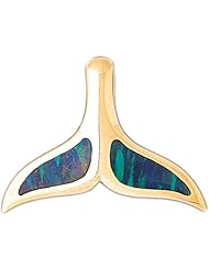 CleverEves 14K White Gold Created Opal Pendant 14 - Gram(s)