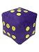 6-Sided Purple Fuzzy Dice 8-inch Plush