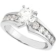 14K White Gold Diamond Engagement Ring Semimount - 0.50 Ct. - DOES NOT INCLUDE CENTER STONE