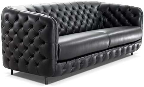 Chesterfield Modern Italian Design Sofa Capitoné Beautiful Leather 3 Seater