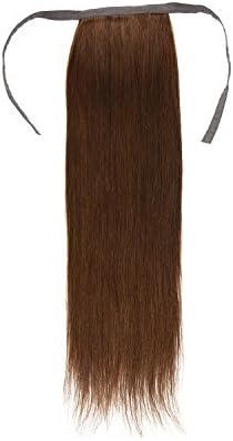 Geneiric 20 Inch (50cm) 100% Remy Fashion Long Straight Clip In Human Hair Ponytail Extensions For Women (100g #4 Color)
